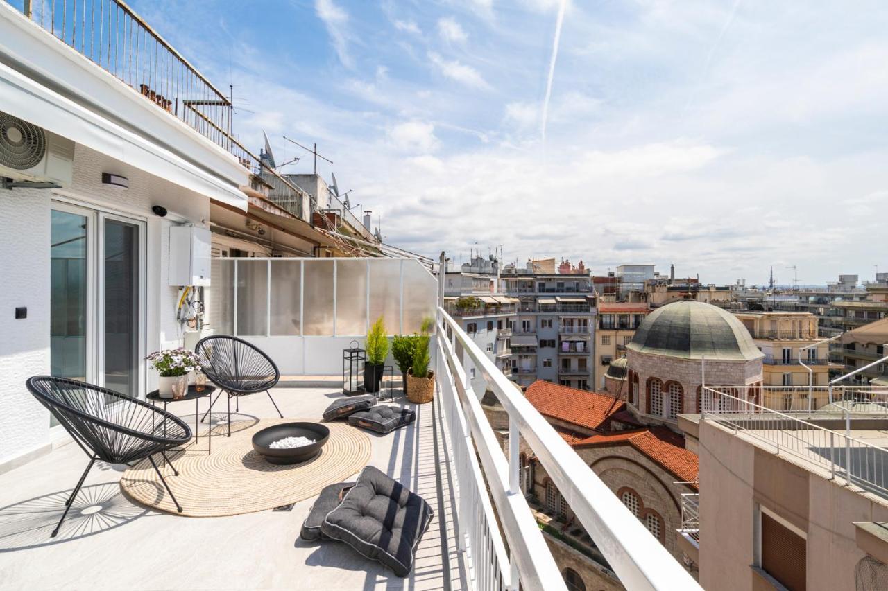 Ferienwohnung Ares Penthouse Thessaloniki Exterior foto